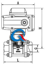 Q911內(nèi)螺紋電動球閥 (三片式)