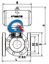 氣動三通球閥 (配GT執行器)