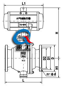 氣動固定式球閥 (配AT執行器)